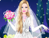 play Barbie Vintage Bride Dress Up