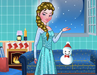 play Princess Elsa Xmas Room Decor