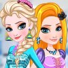 Play Elsa And Rapunzel Matching Outfits