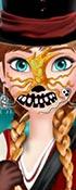 play Frozen Anna Halloween Face Art