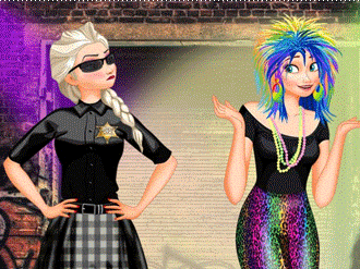 play Frozen Fashion Police