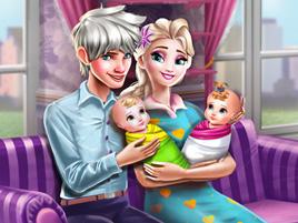 play Elsa Twins Family Day