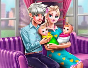 play Elsa Twins Family Day