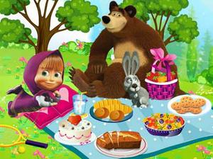 play Masha And The Bear Picnic Fun