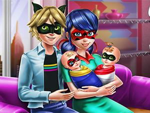play Ladybug Twins Family Day