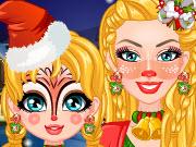Barbie Christmas Face Painting Makeover