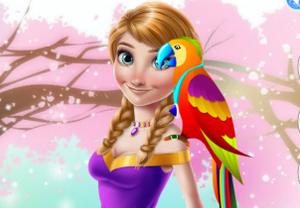 play Ice Princess And Cute Parrot