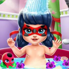Miraculous Hero Baby Bath - Free Game At Playpink.Com