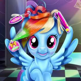 Rainbow Pony Real Haircuts - Free Game At Playpink.Com