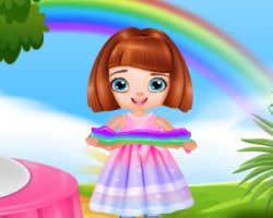 play Rainbow Unicorn Slime Diy