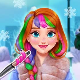 play Annie'S Winter Chic Hairstyles - Free Game At Playpink.Com