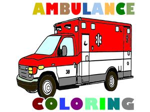 play Ambulance Trucks Coloring Pages