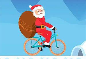 play Santa Wheelie Bike Challenge