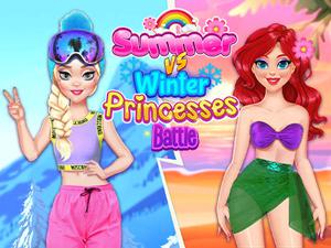 play Summer Vs Winter Princesses Battle