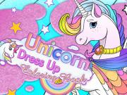 play Unicorn Dress Up Coloring Book