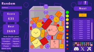 play Suika Shapes (Circles, Triangles, Squares, Hexagons, Rectangles, And More Modes)