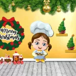 play 8B Find Christmas Cookie Chef Girl